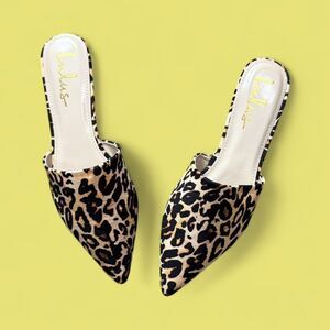 Lulu’s Leopard Brown & Black Mules